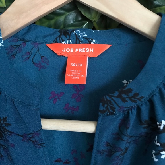 JoeFresh Flounce Dress In Dark Teal NWOT size XS - Picture 6 of 8